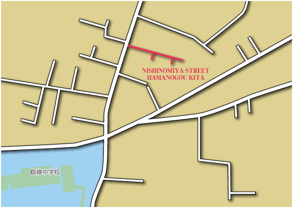 ニシノミヤストリート浜之郷北地図