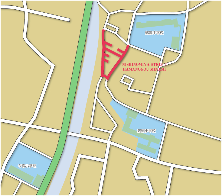 ニシノミヤストリート浜之郷南地図