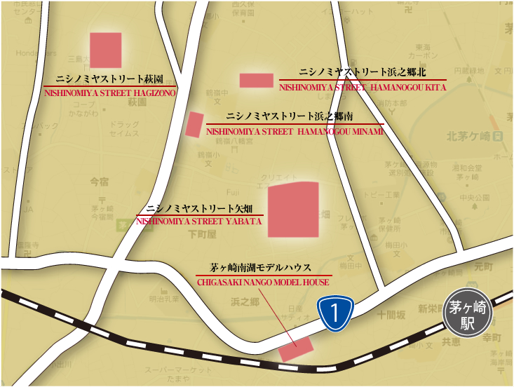 ニシノミヤストリート広域地図